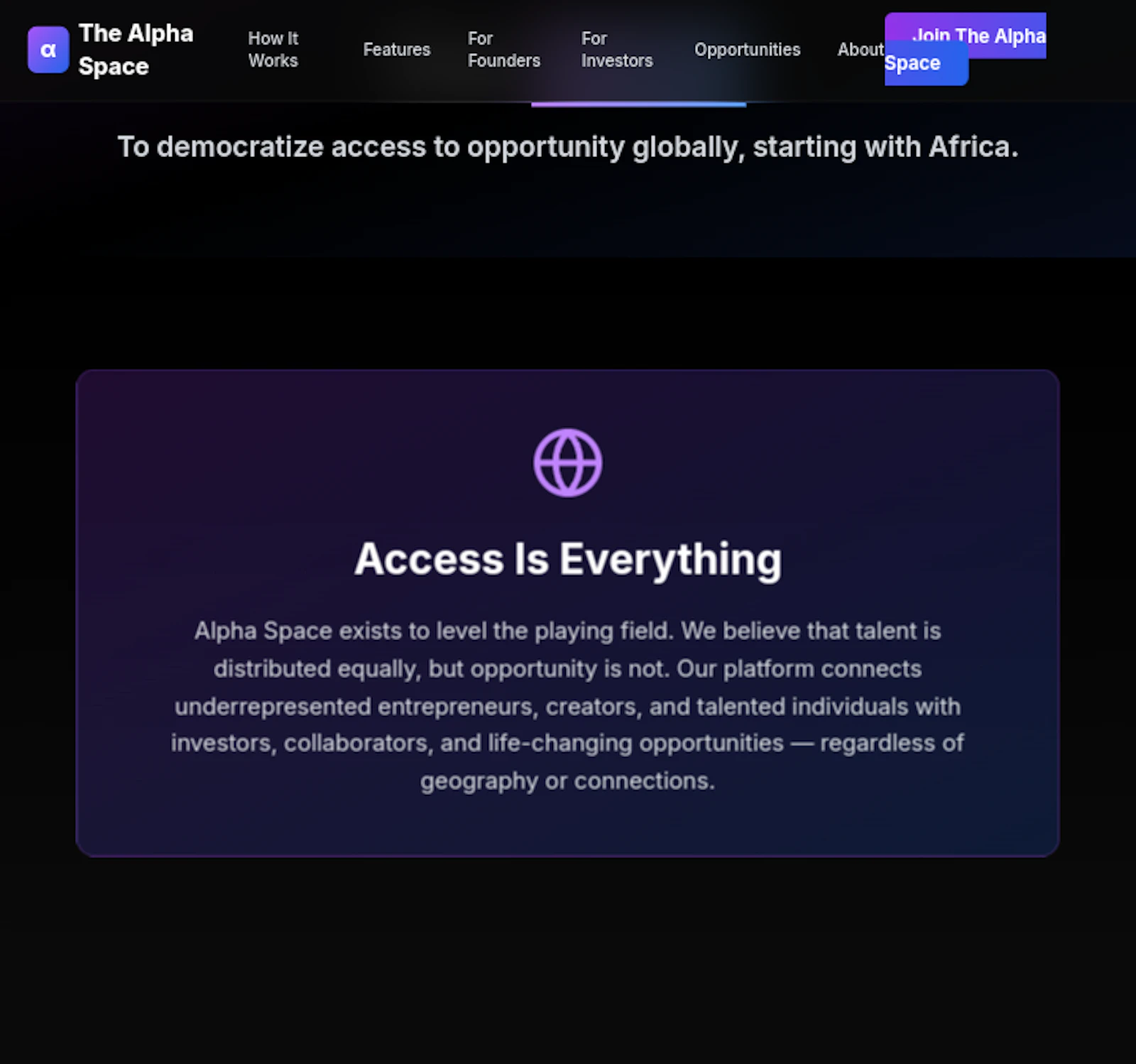 The Alpha Space screenshot 2