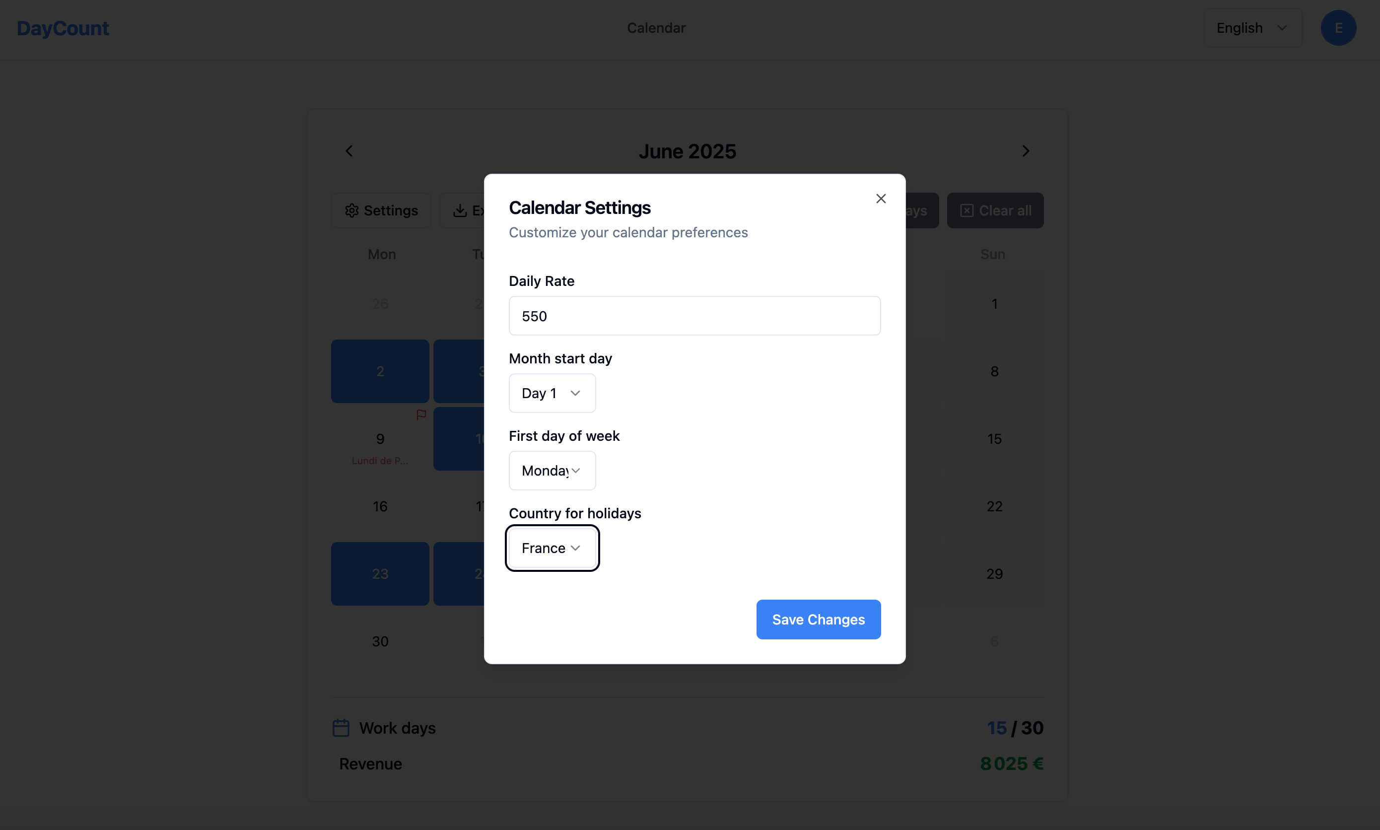 وسائط Daycount - تتبع يوم بسيط للمستقلين 4