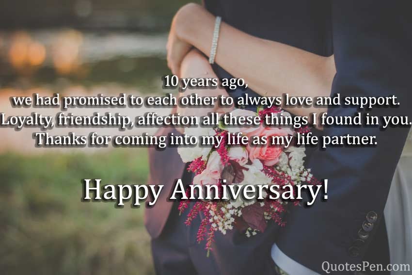 Ten Year Wedding Anniversary Quotes gallery image