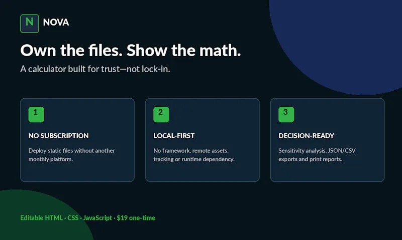 NOVA ROI Calculator screenshot 1