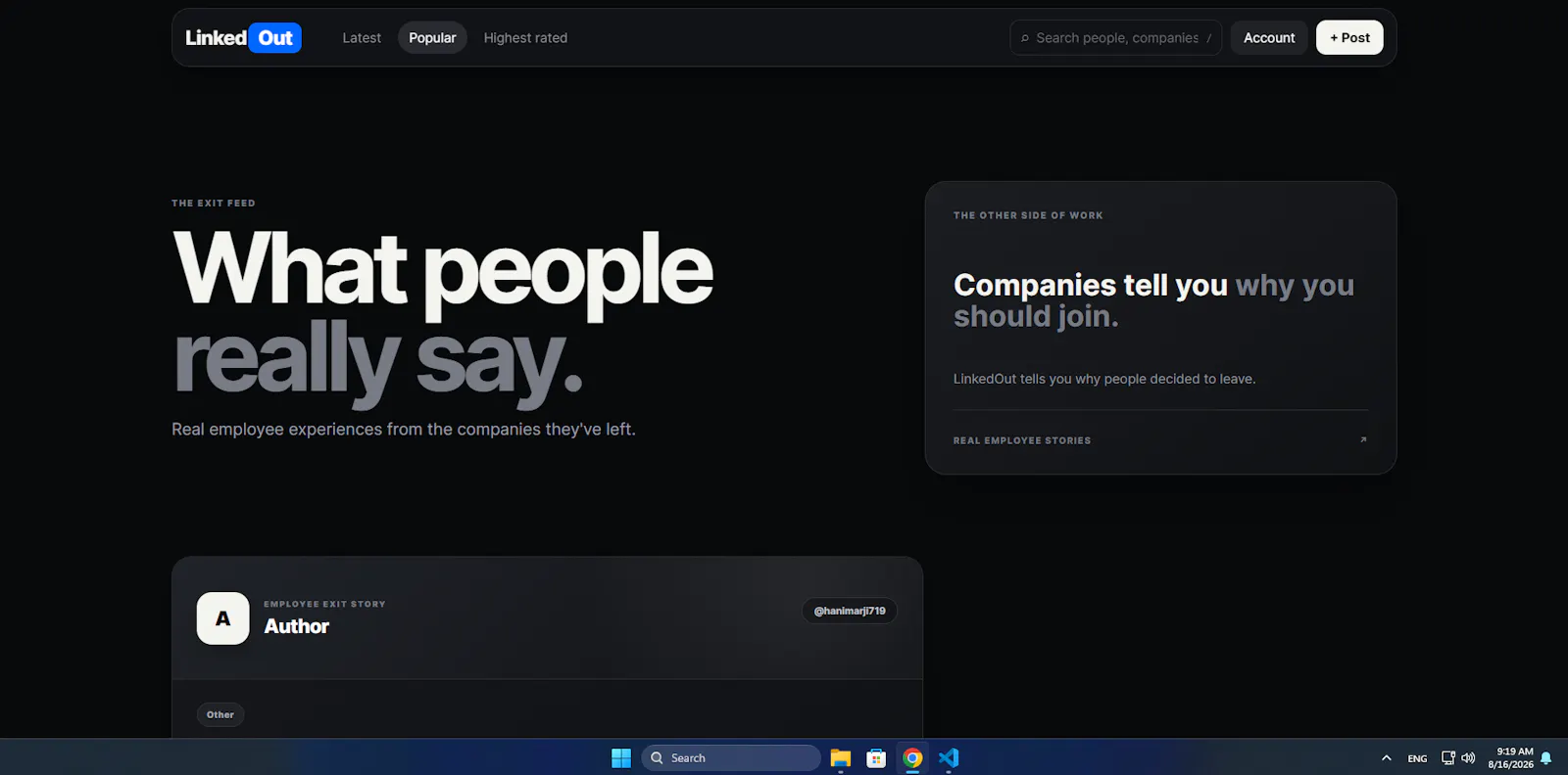 LinkedOut screenshot 2