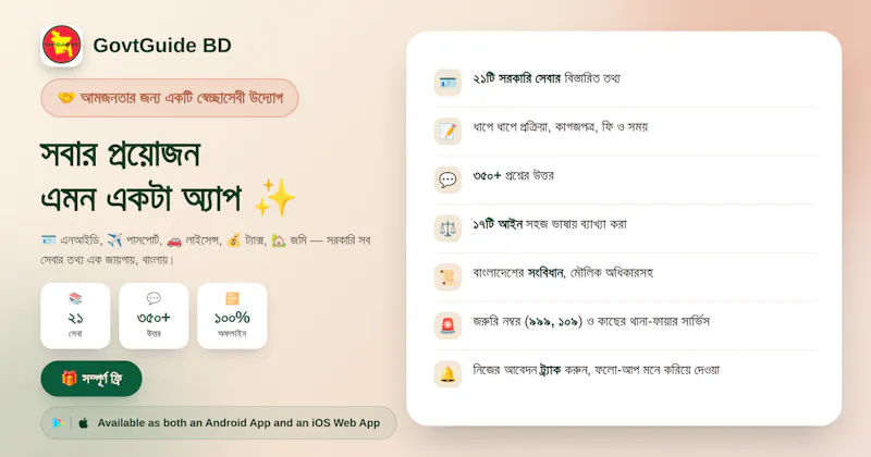 GovtGuide BD screenshot 1