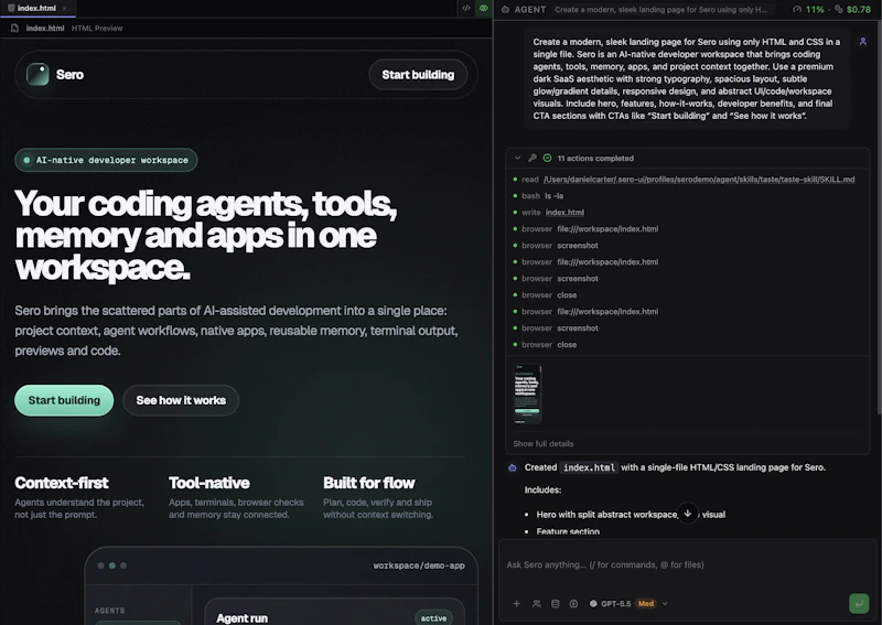 Sero: Workshop for AI-assisted builders screenshot 5