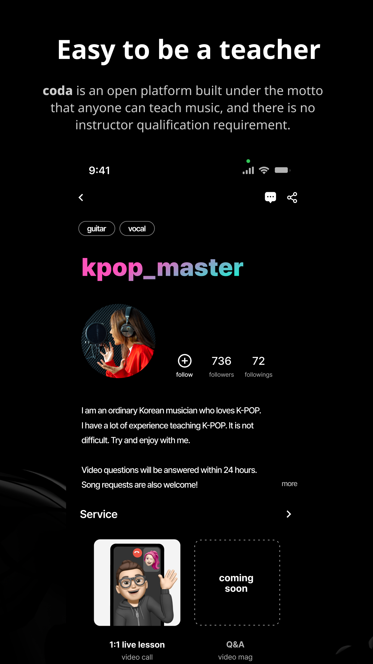 Media Coda - Belajar Lagu Kpop dari Artis Korea (vokal, gitar) 6