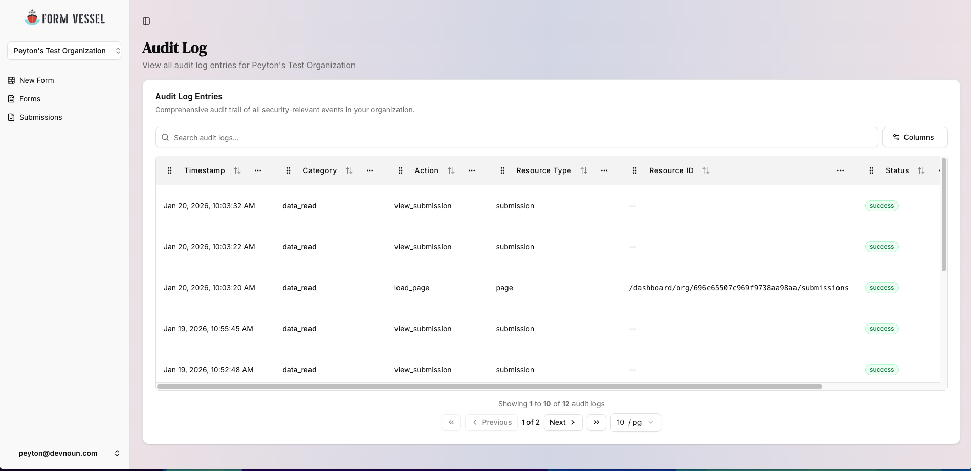 Form Vessel - Screenshot 4 showing product features and functionality