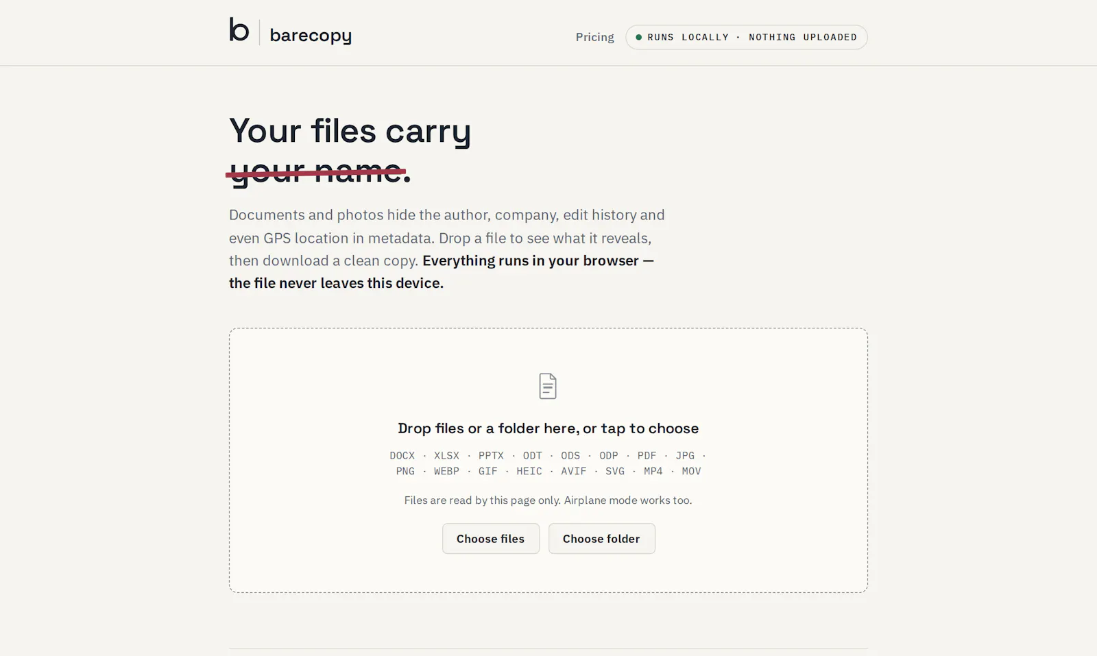 Barecopy screenshot 1