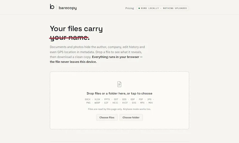Barecopy screenshot 1