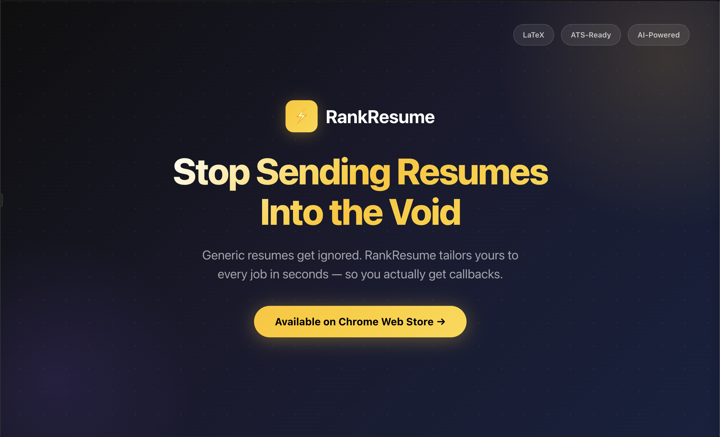 RankResume Chrome Extension gallery image