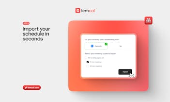 Lemcal インタフェース - 簡単にすべてのミーティングスケジュールを自動化して整理します。