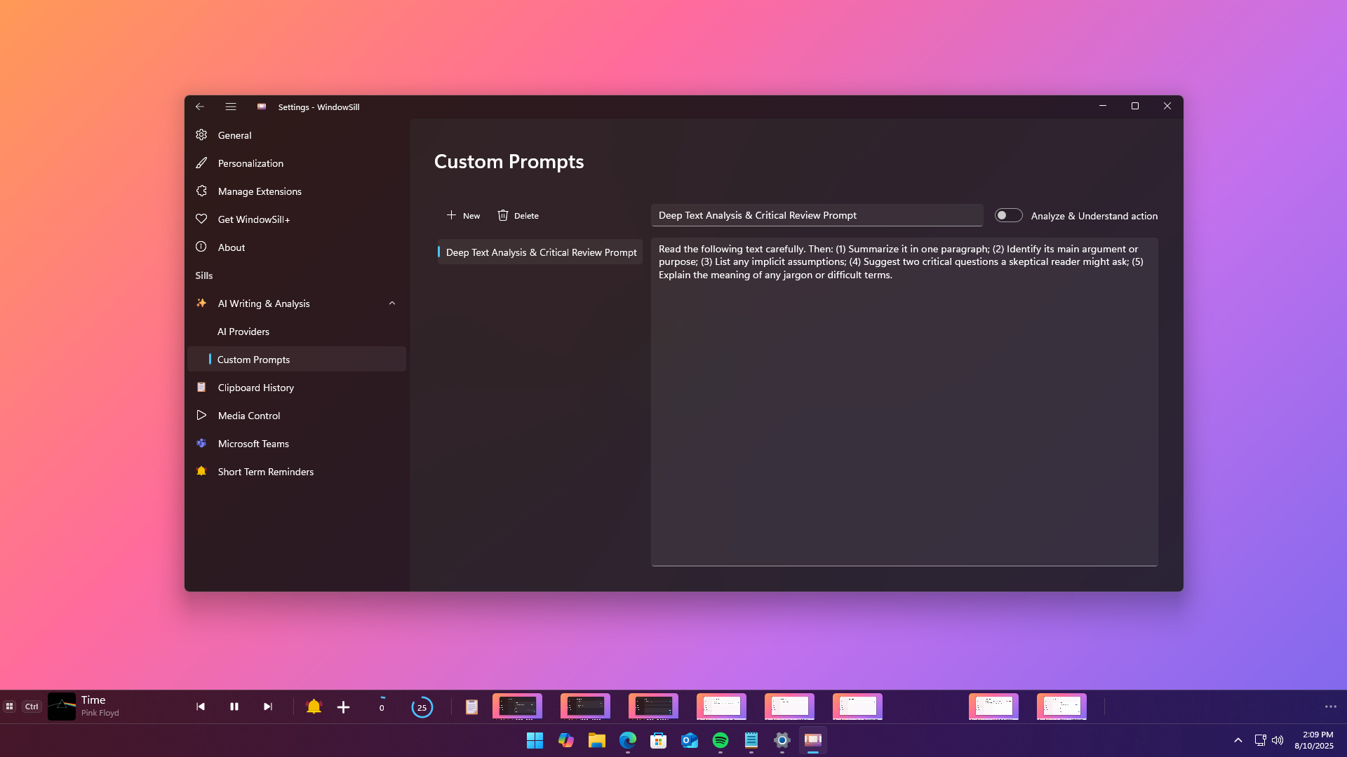 Davanzale - Barra di comando universale alimentata dall'IA per Windows media 16