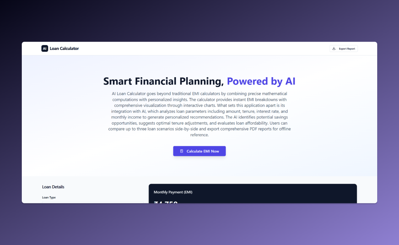 AI Loan Calculator gallery image
