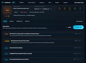 LeakScope — Supabase Security Auditor gallery image