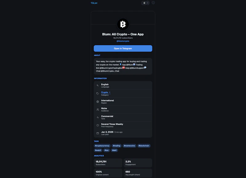 TGList - 2.3M+ Telegram Channels screenshot 2