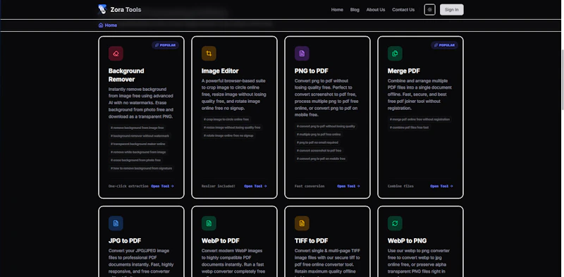 Zora Tools screenshot 2