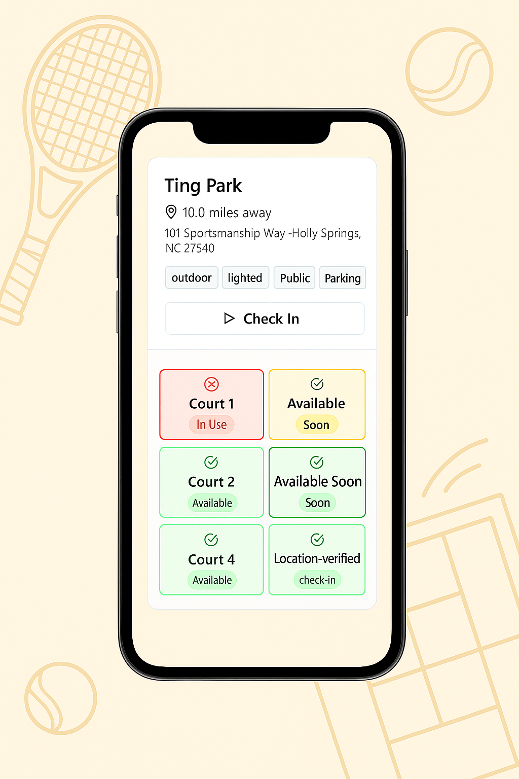 Média OpenCourts.app - Découvrez les tribunaux à proximité, voir la disponibilité en temps réel. 2