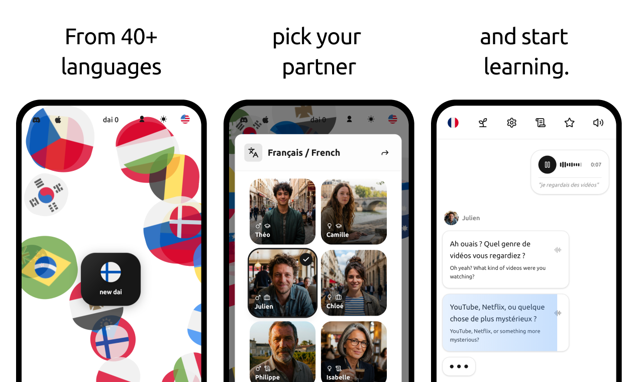 TalkToDai - Main product screenshot demonstrating key features and user interface