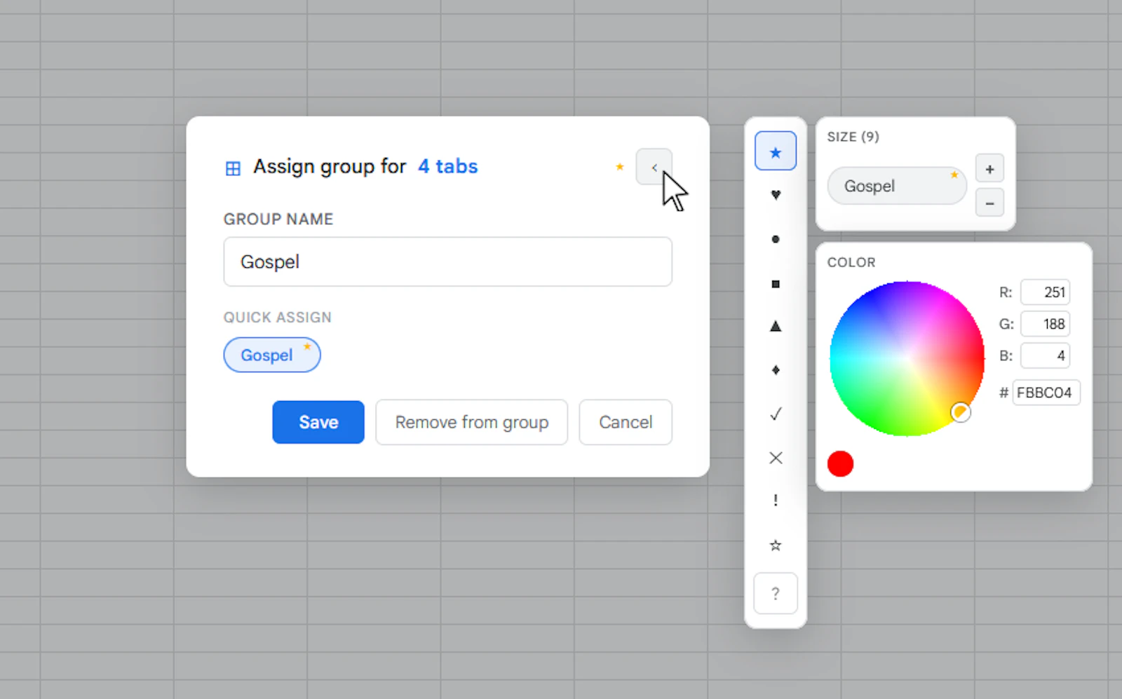 SheetsMenu & SheetsGroups screenshot 29