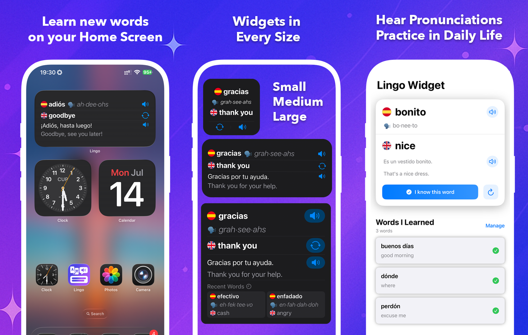 Lingo: widget pour la pratique du langage media 1
