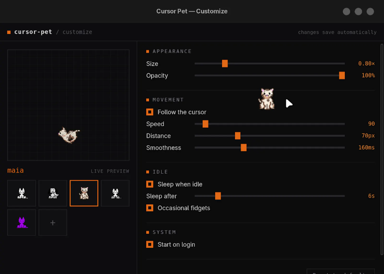 Cursor-pets screenshot 3