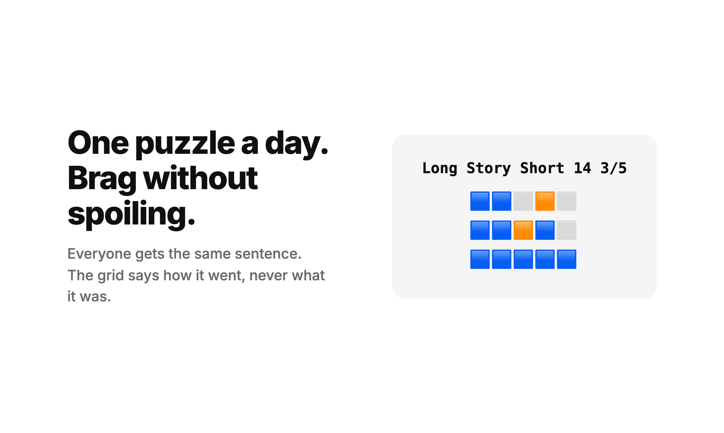 Long Story Short · sheets.works gallery image