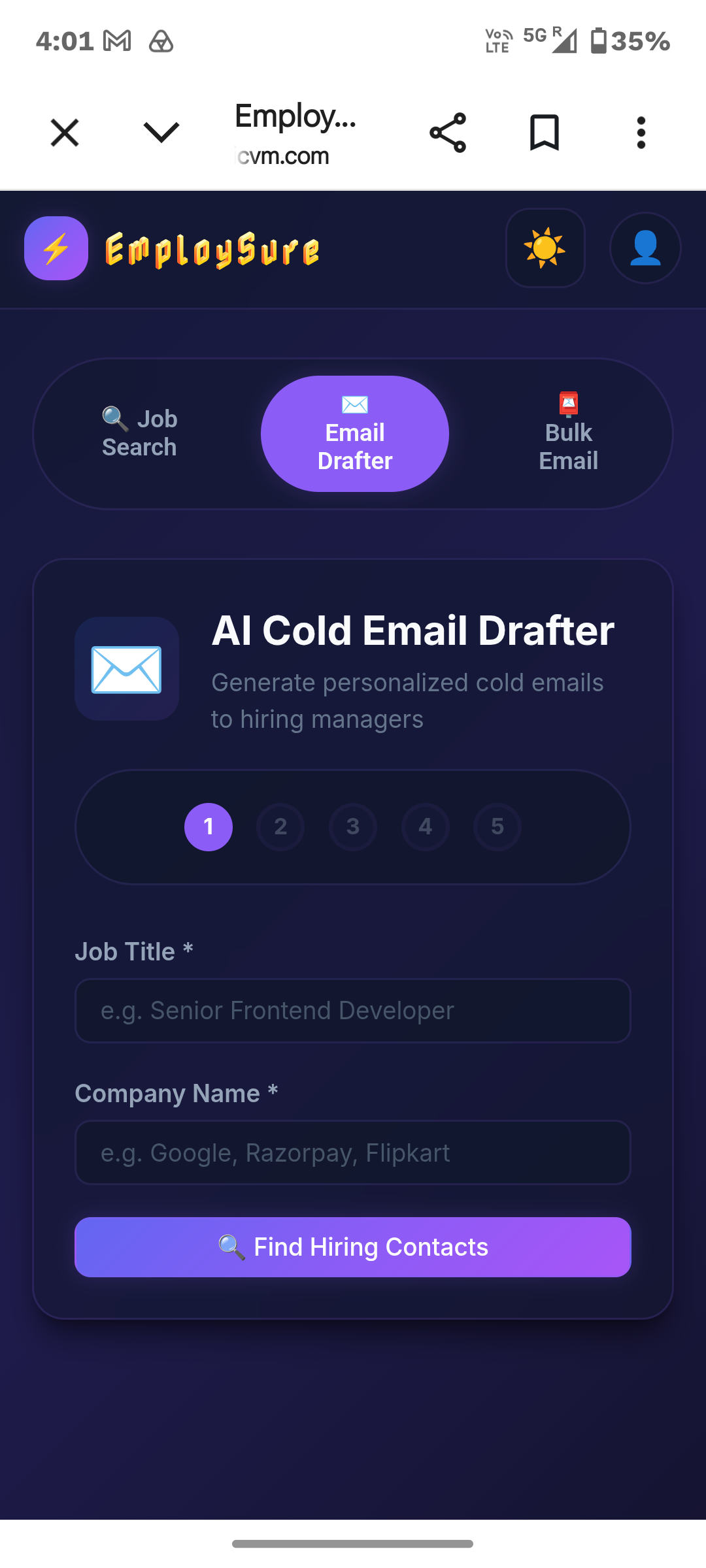 EmploySure- Ai-powered Job search agent gallery image