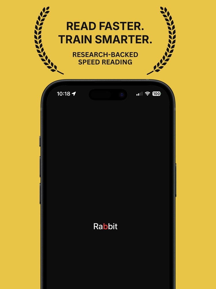 Train yourself to read 3x faster on iOS - Main product screenshot demonstrating key features and user interface