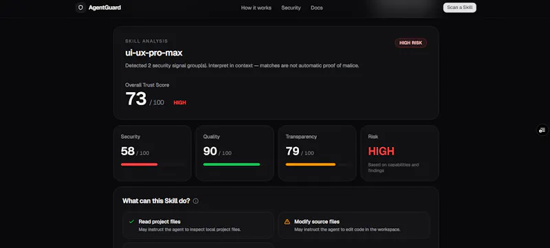 AgentGuard screenshot 3