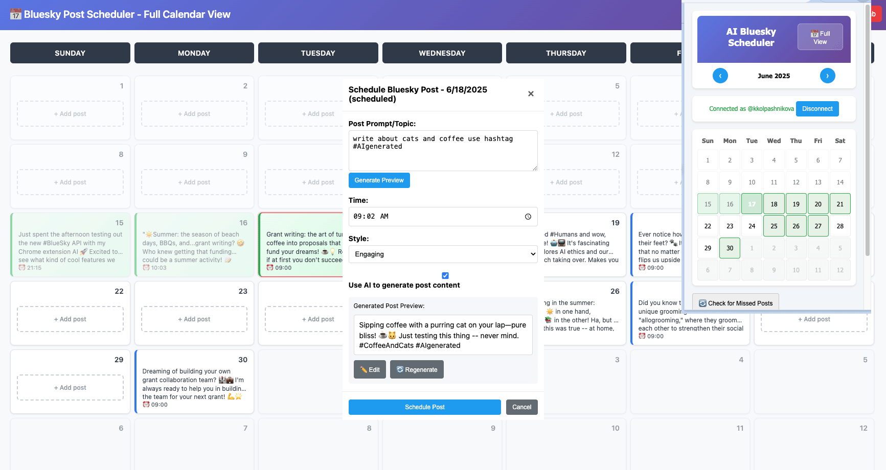 AI Bluesky Scheduler media 1