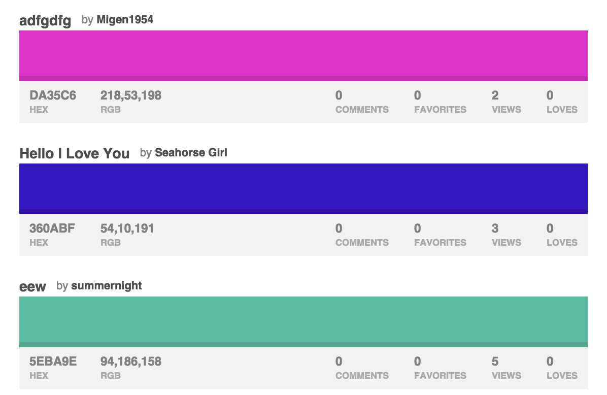 Colour Lovers gallery image