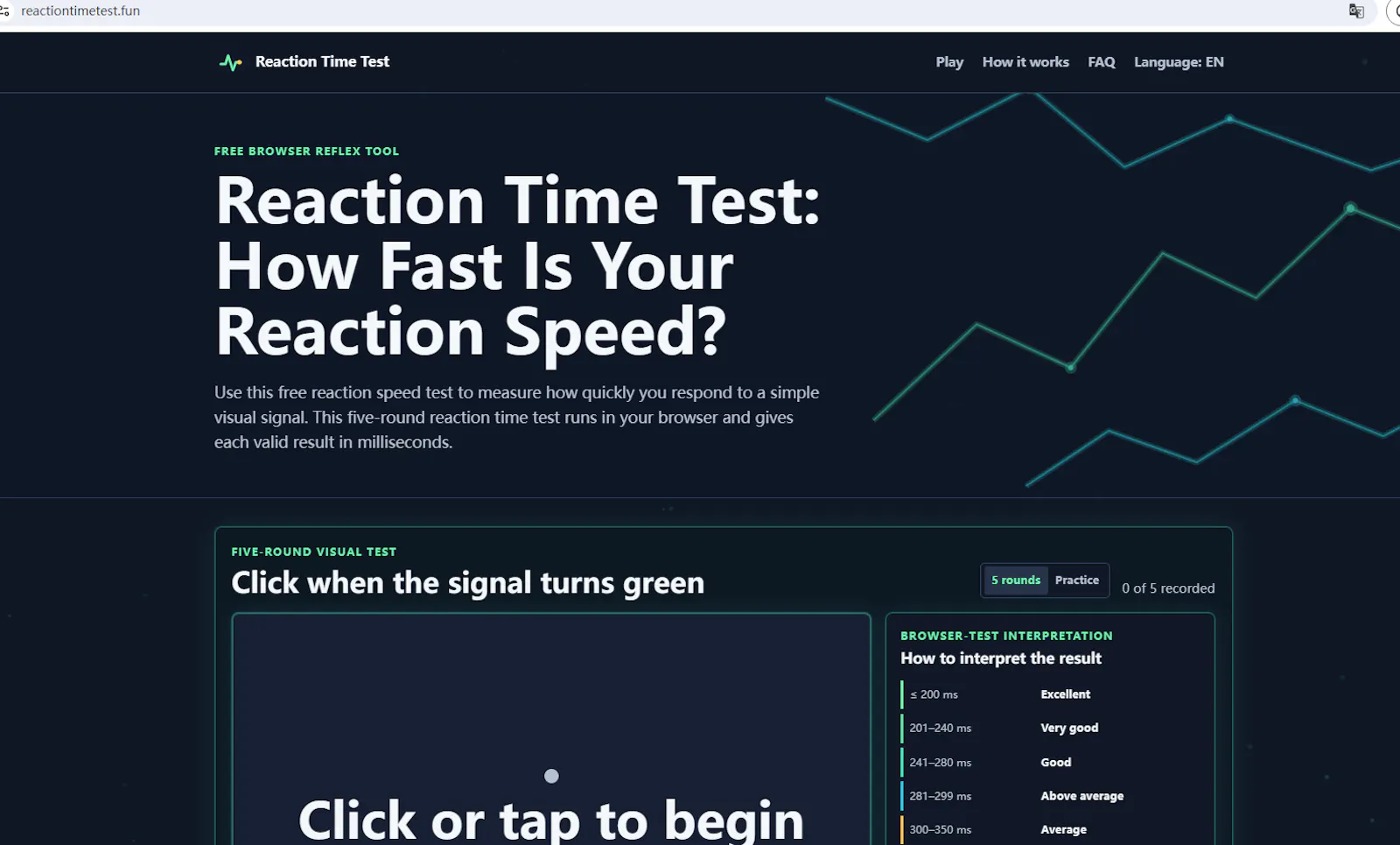 Reaction Time Test screenshot 1