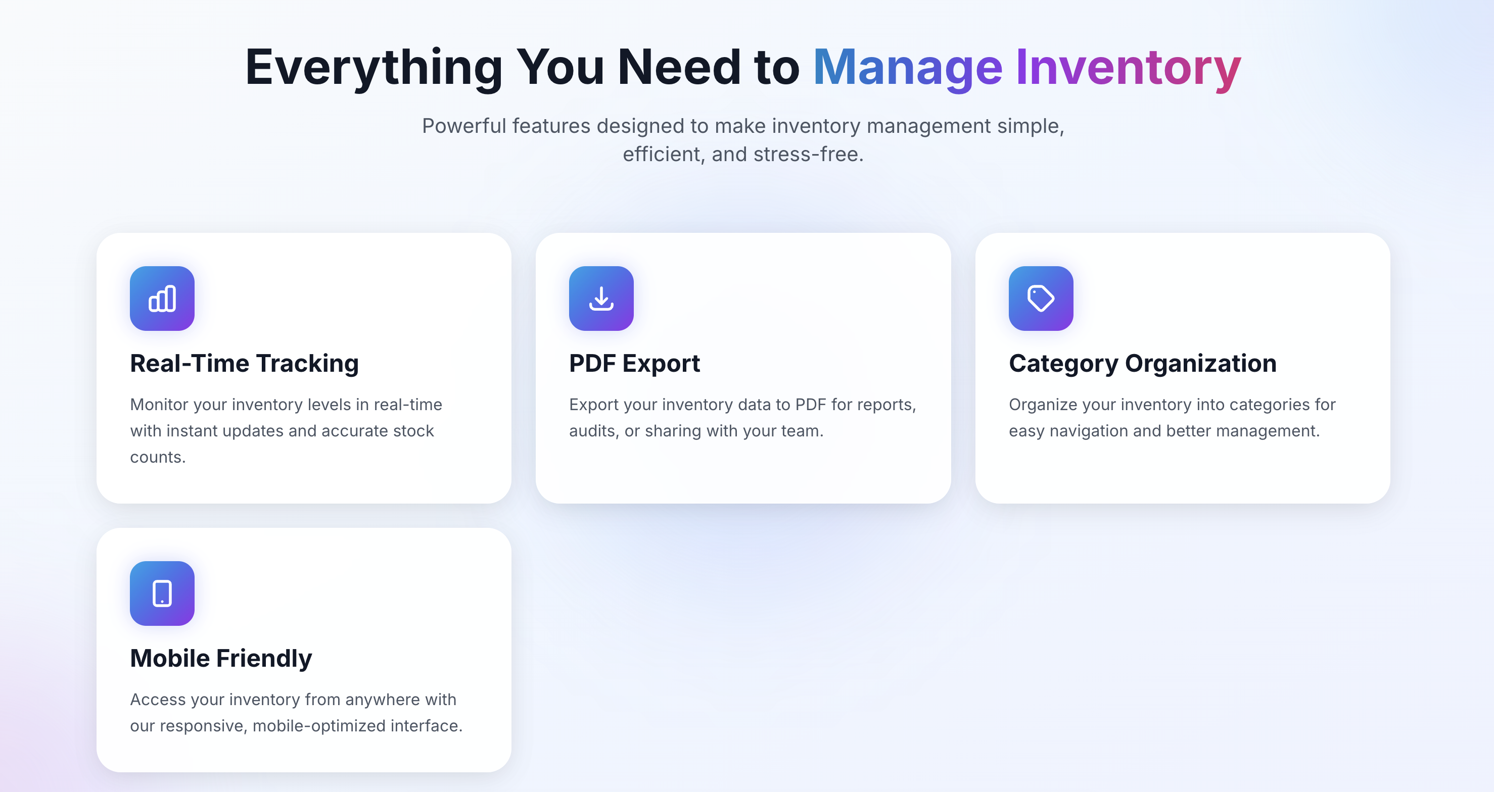 Inventory Tracker - Screenshot 2 preview