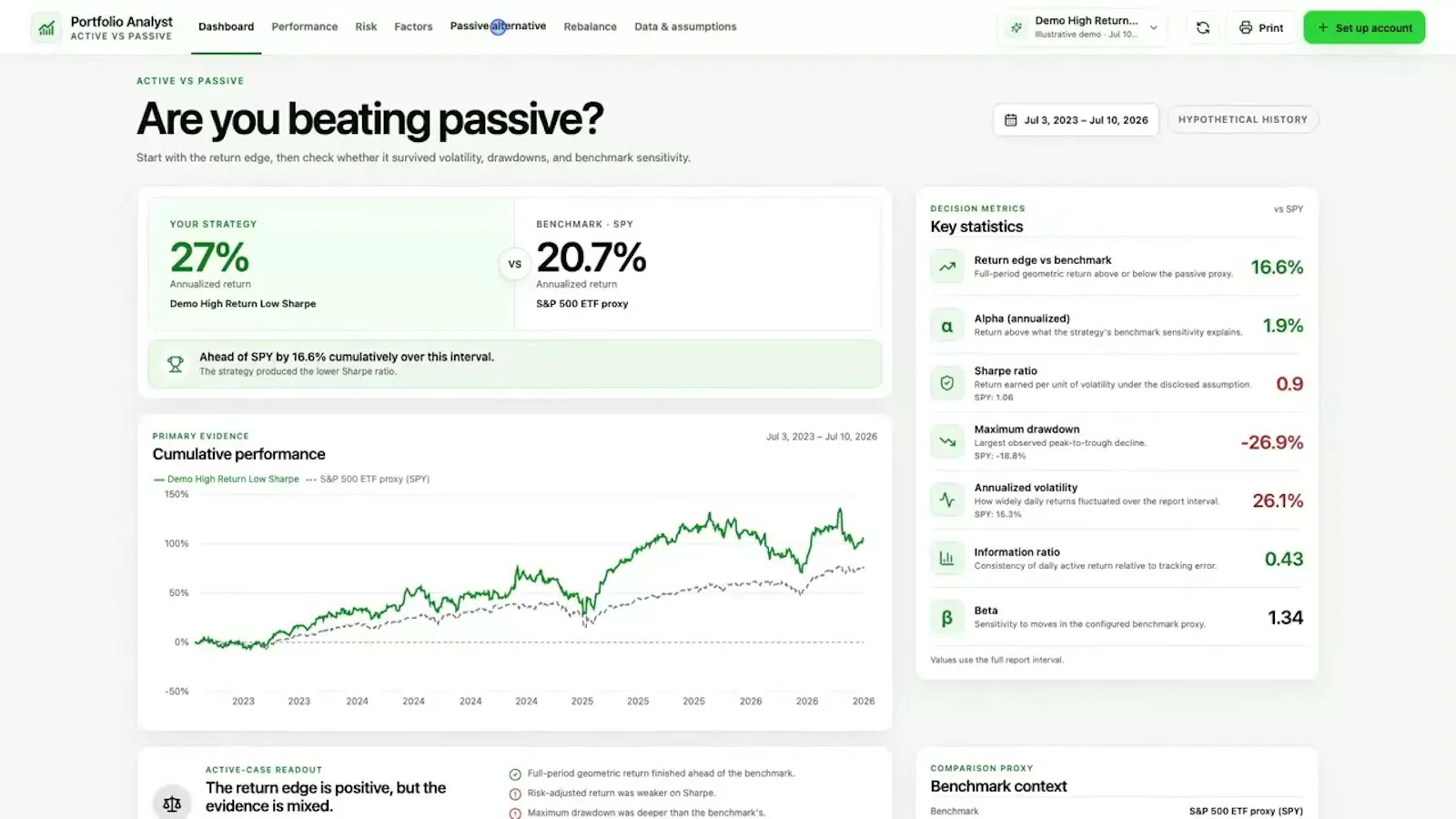Personal Portfolio Analyst screenshot 1 (video preview)