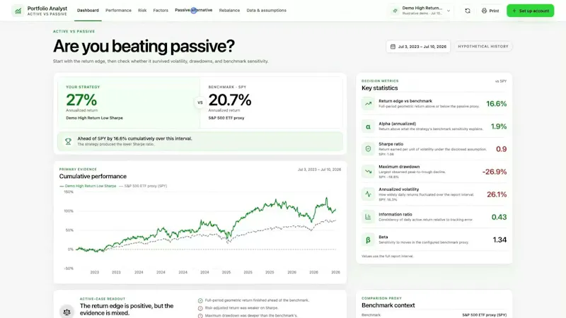 Personal Portfolio Analyst screenshot 1 (video preview)