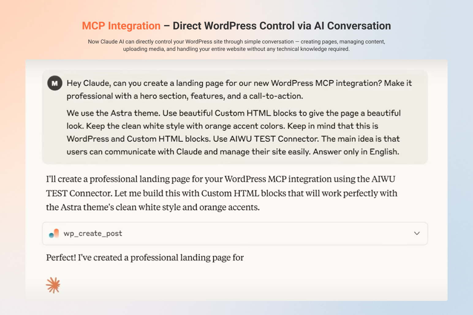 AIWU – WordPress AI Automation Plugin - Screenshot 5 showing product features and functionality