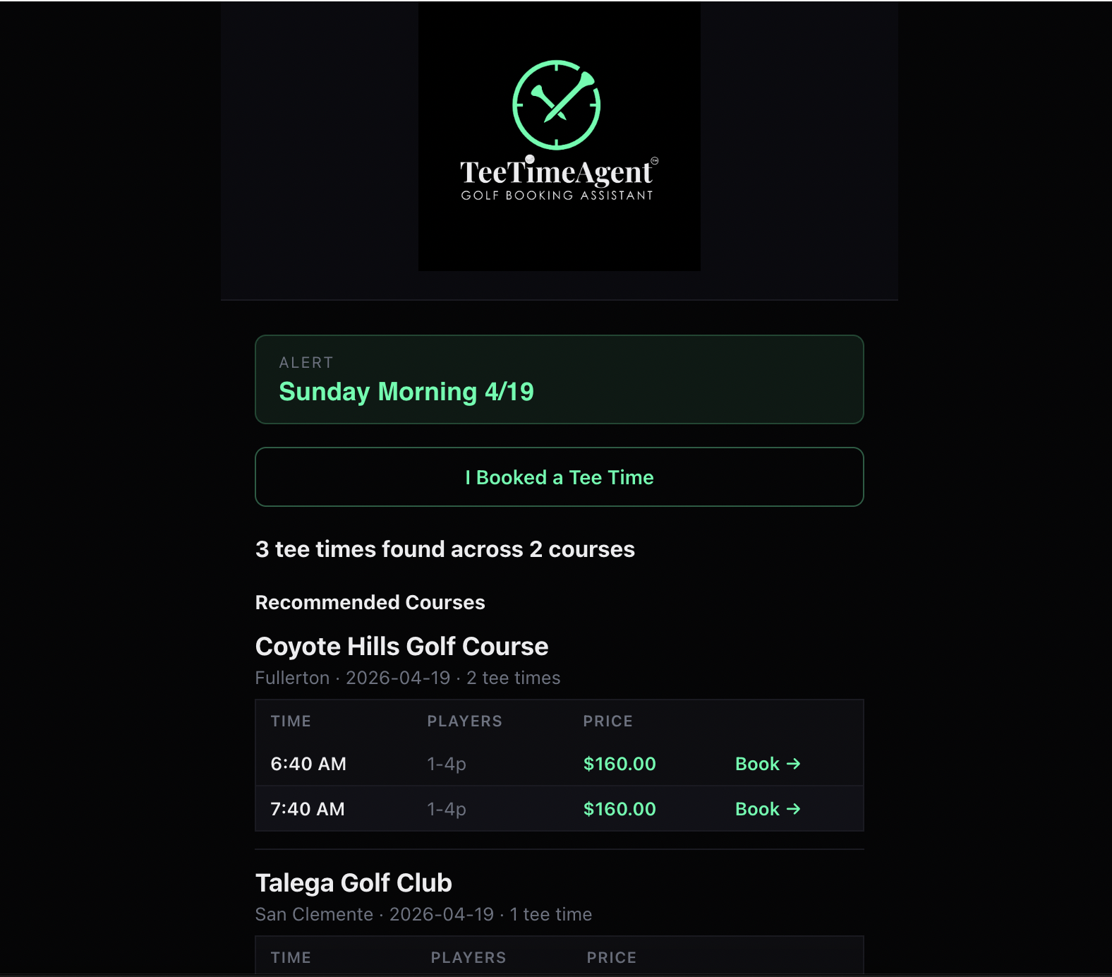 Tee Time Agent gallery image