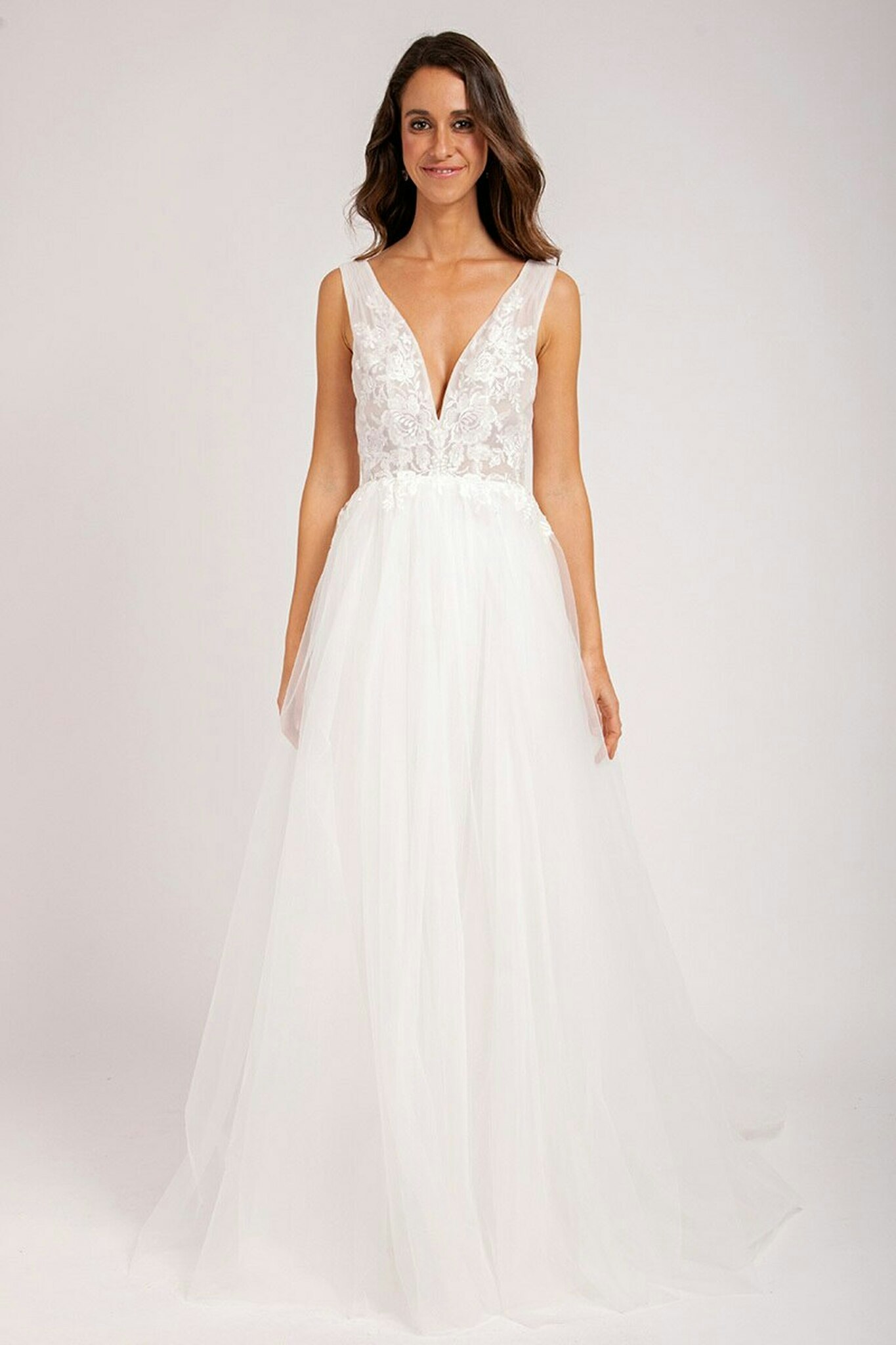 Adeline Embroidered Tulle Wedding Dress