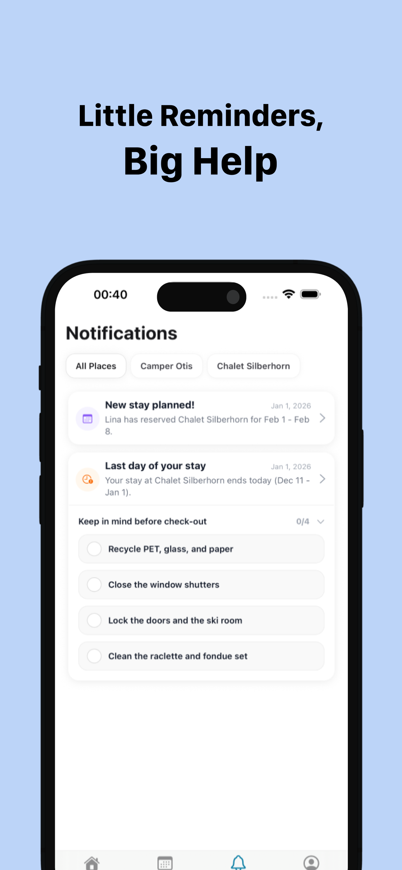 Casana - Calendar for shared places - Screenshot 5 showing product features and functionality