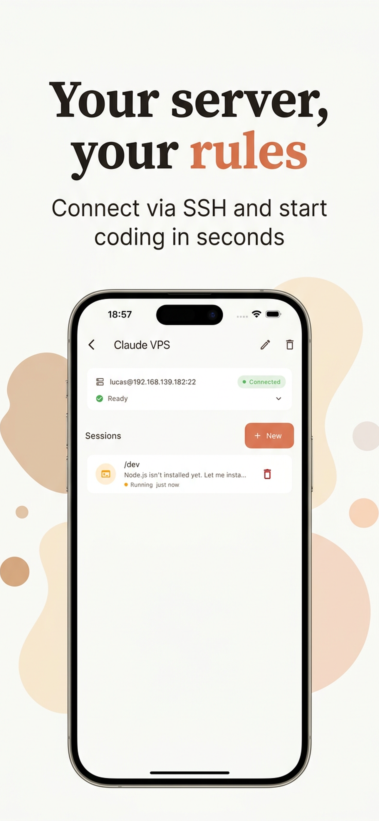 Maude — Claude Code from your phone - Screenshot 2 showing product features and functionality