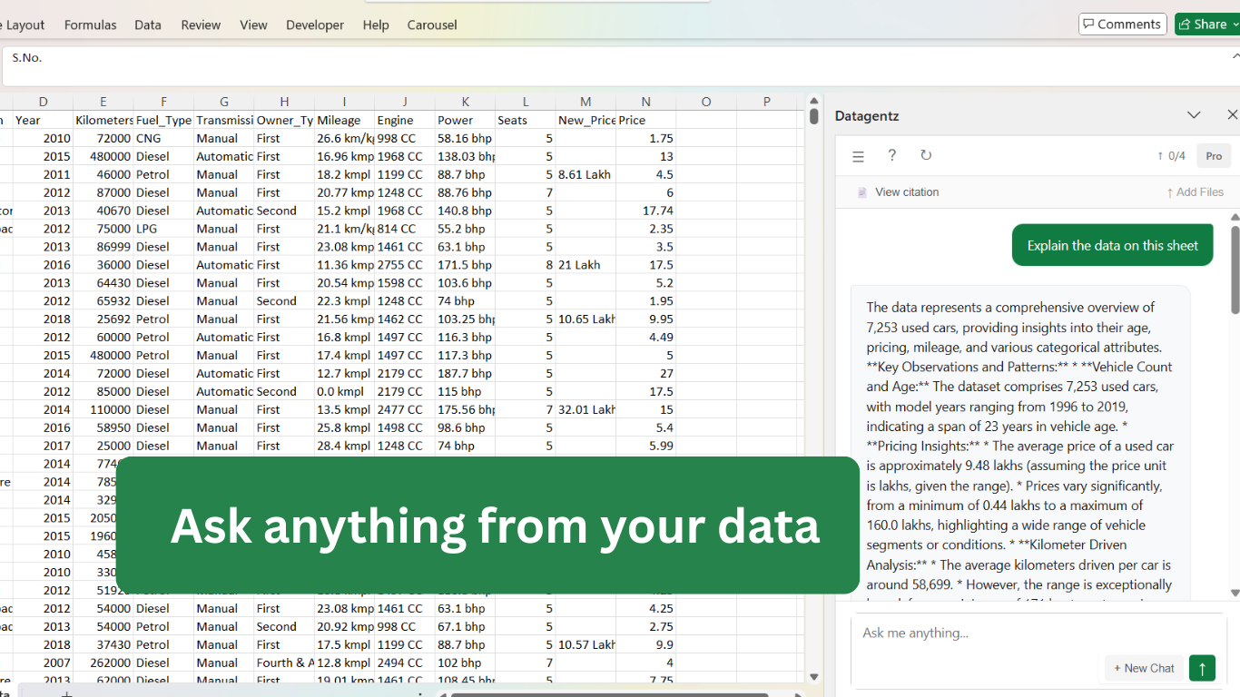 datagentz - Screenshot 3 showing product features and functionality