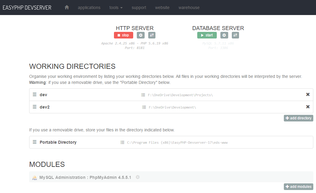 EasyPHP Devserver & Webserver - Code & Host gallery image