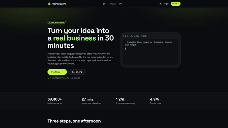 StartMyBiz AI screenshot 1