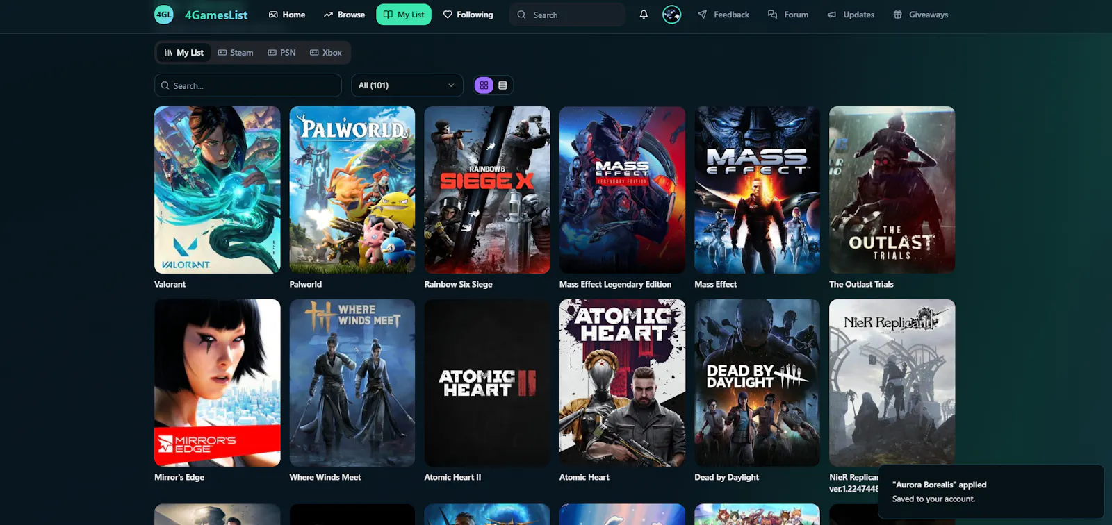 4GamesList screenshot 3