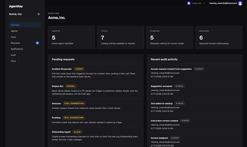 AgentKey — Agent Access Management screenshot 3