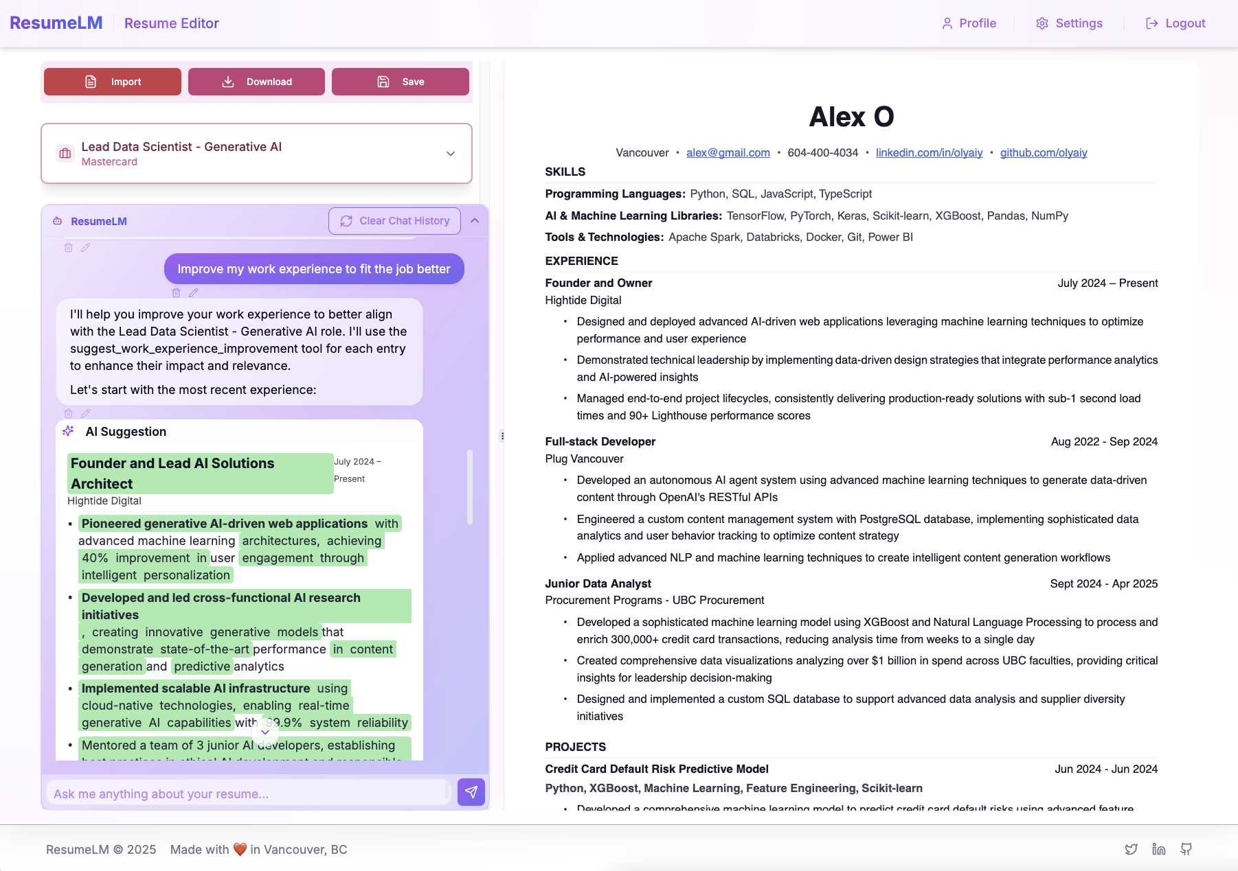 ResumeLM media 2
