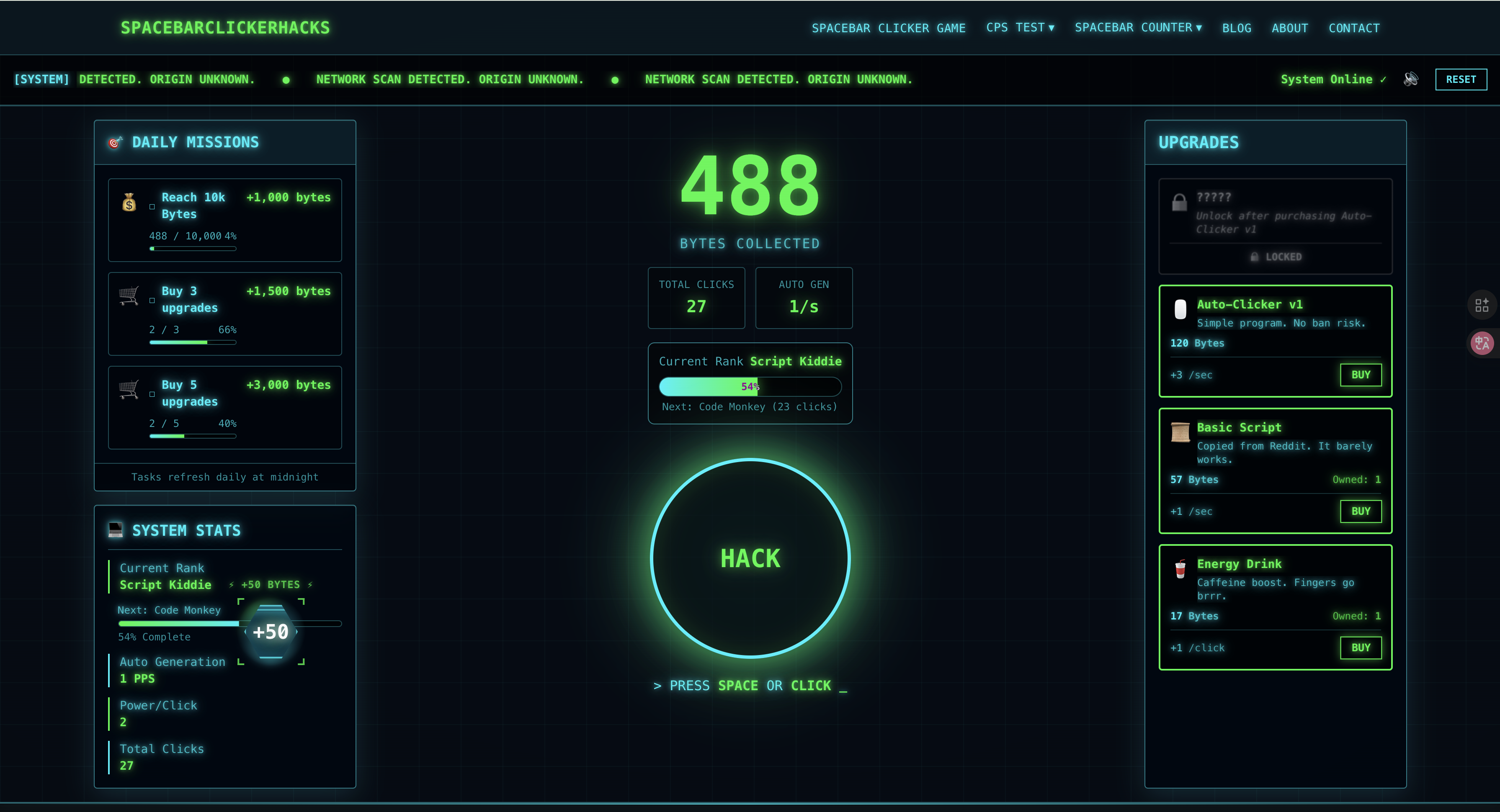 Spacebar Clicker Hacks 2.0 gallery image