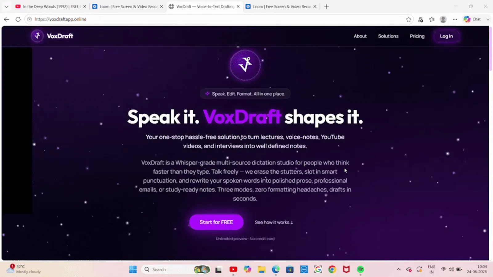 VoxDraft screenshot 1 (video preview)