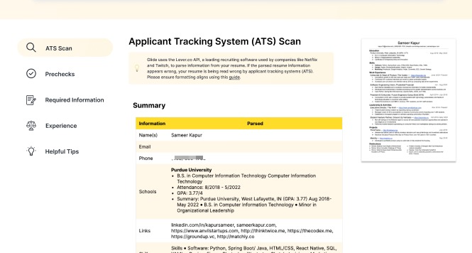 Glide CV gallery image