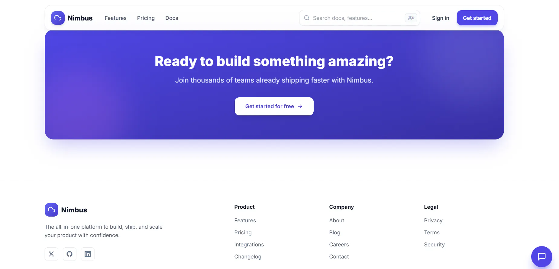 Nimbus - Premium SaaS Template gallery image