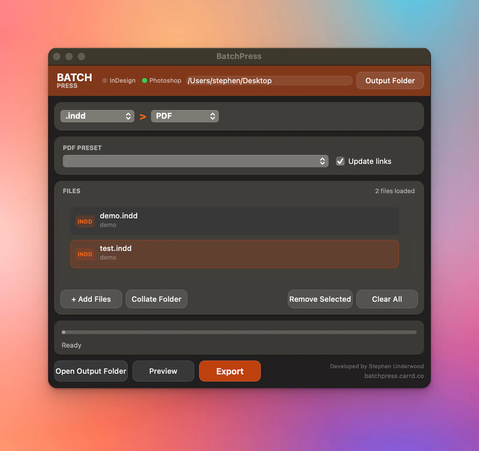 BatchPress screenshot 2