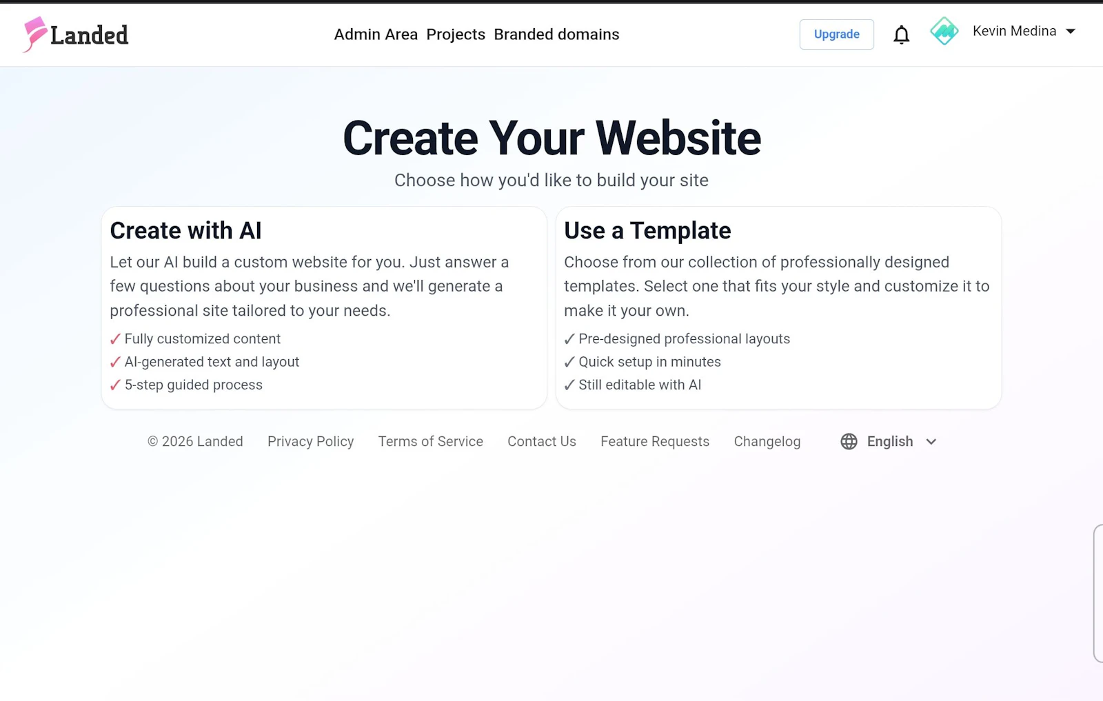 Landed.net AI Site builder with MCP screenshot 4